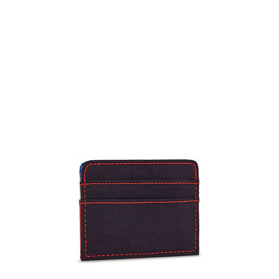 Kipling Cardy Card Holder Bags Blue Red Block | CA 2053NW